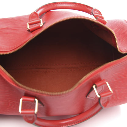 Louis Vuitton Epi Speedy 30 Castillan Red 5 of 17