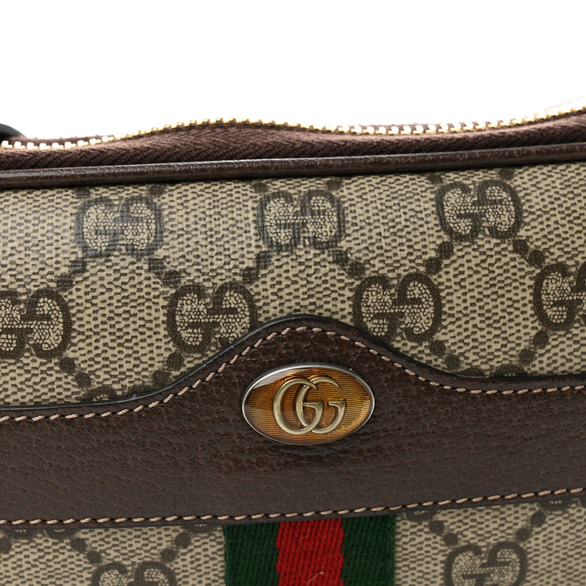 GG Supreme Monogram Web Mini Ophidia GG Bag Brown