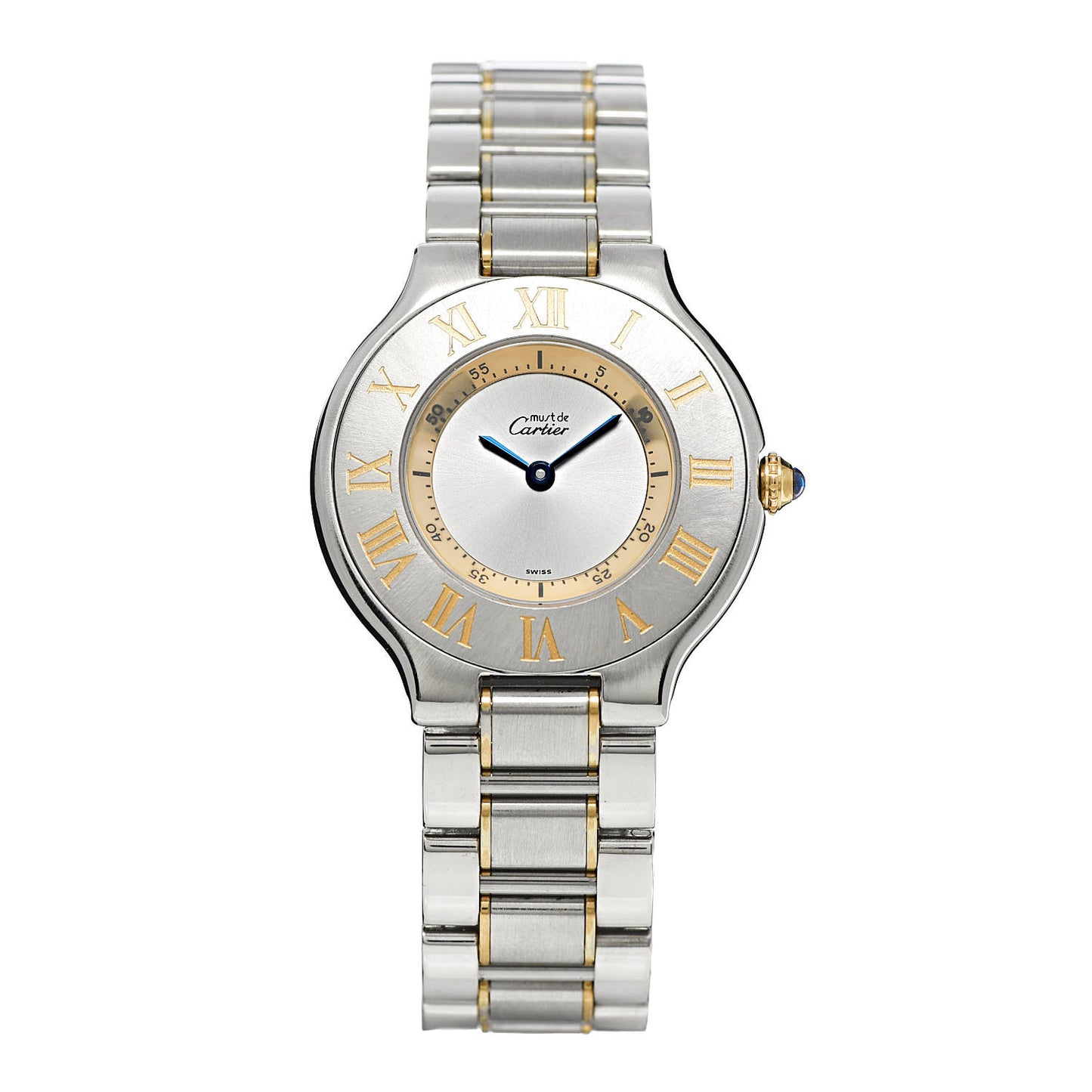 Stainless Steel 18K Yellow Gold 31mm Must De 21 Quartz Watch