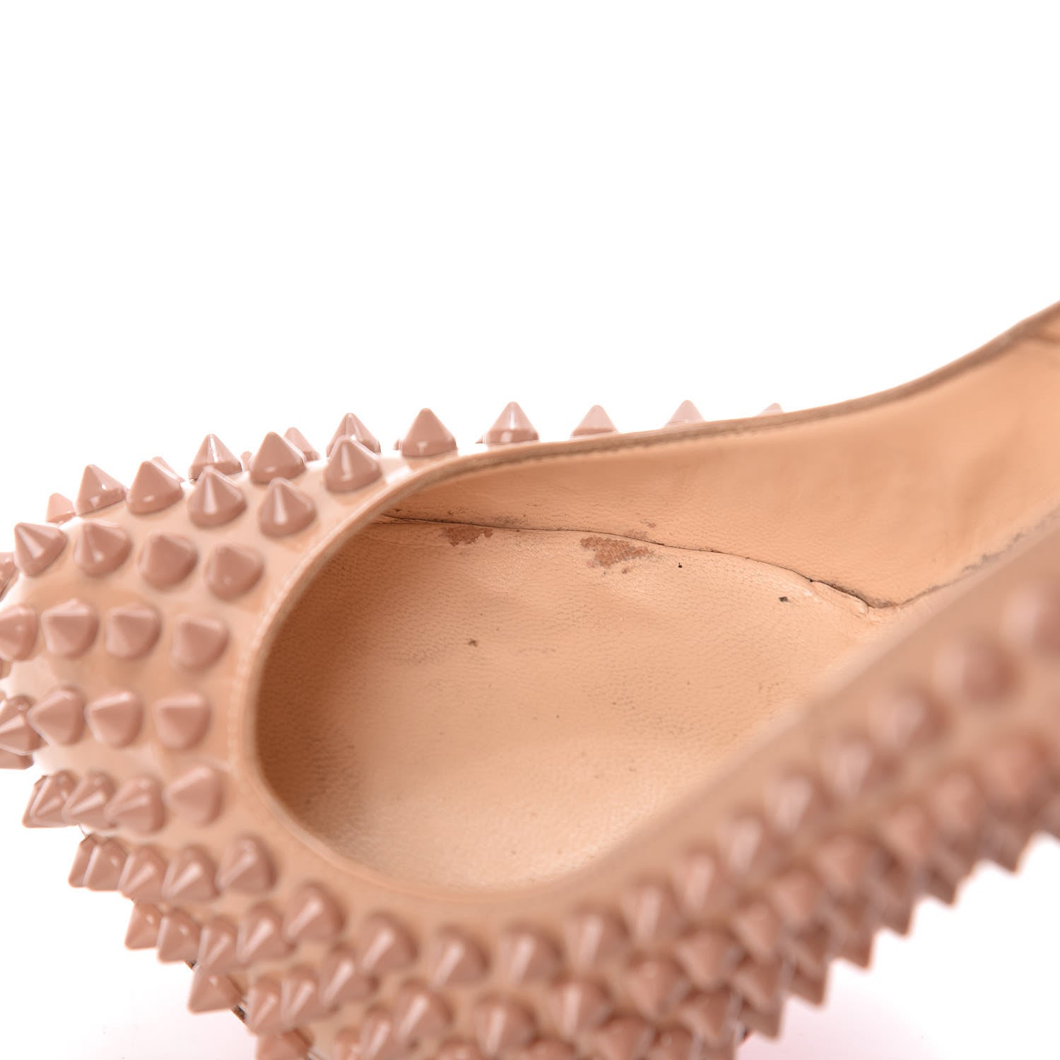 Christian Louboutin Patent Alti Spikes 140 Pumps 38 Nude 19 of 26