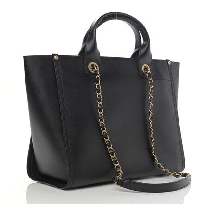 Chanel Caviar Small Studded Deauville Tote Black 2 of 13