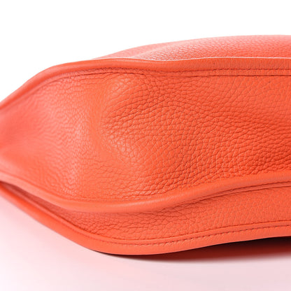 Hermes Taurillon Clemence Evelyne III GM Orange Poppy 5 of 9
