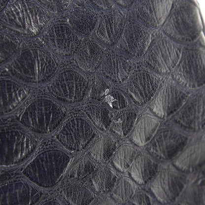 Mulberry Silky Snake Print Oversized Alexa Nightshade Blue 10 of 14