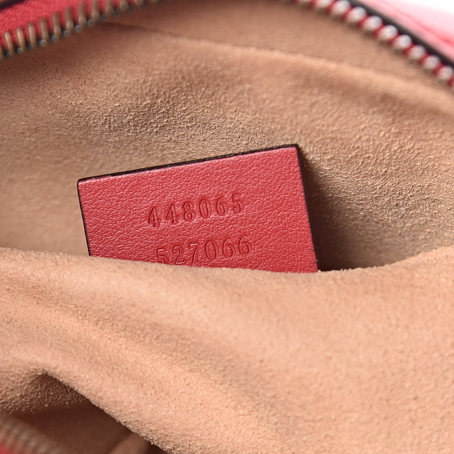 Gucci Calfskin Matelasse Mini GG Marmont Chain Shoulder Bag Hibiscus Red 7 of 10