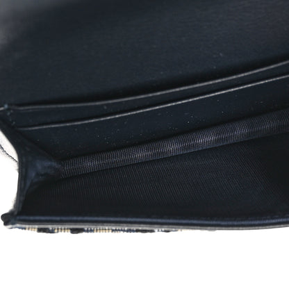 Christian Dior Oblique Saddle Card Holder Blue 6 of 9