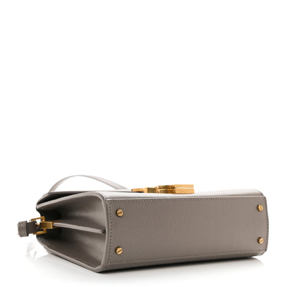 Saint Laurent Grain de Poudre Mini Classic Monogram Cassandra Top Handle Pebble 3 of 9