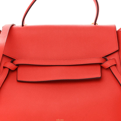 Celine Grained Calfskin Mini Belt Bag Coral Orange 7 of 10