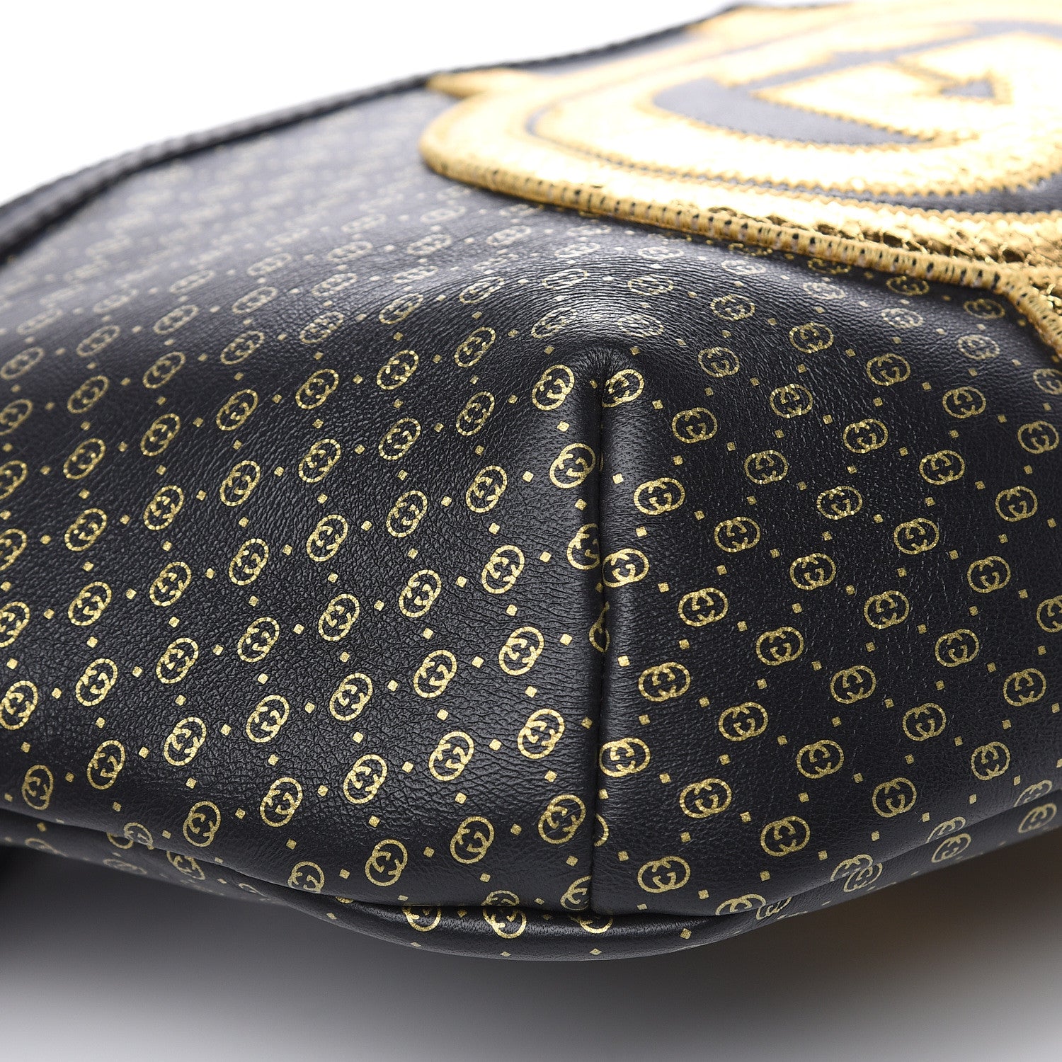 Gucci X DAPPER DAN Calfskin Laminated Ayers GG Micro Monogram Mens Belt Bag Black 9 of 13