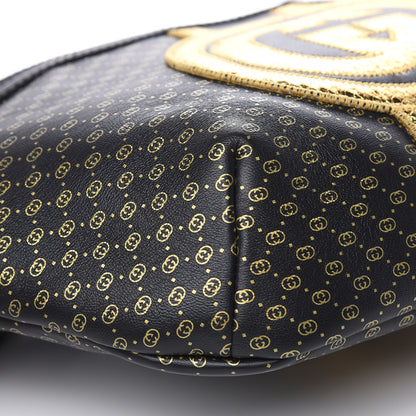 Gucci X DAPPER DAN Calfskin Laminated Ayers GG Micro Monogram Mens Belt Bag Black 9 of 13