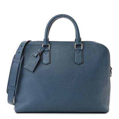 Louis Vuitton Taurillon Victor Briefcase Blue Gris 1 of 10