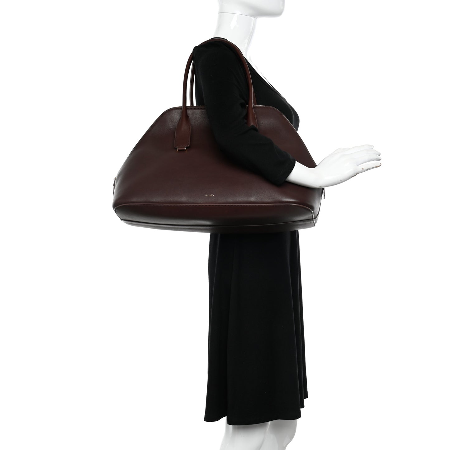Polished Saddle Calfskin Large Devon Bag Burgundy