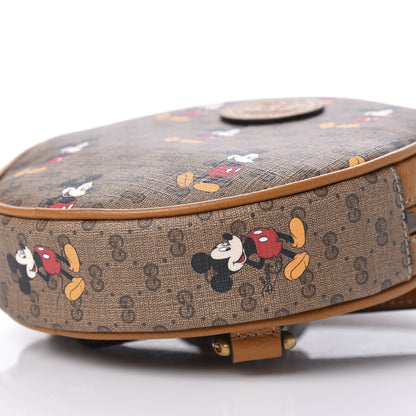Gucci X DISNEY Mini Vintage GG Supreme Monogram Mickey Mouse Round Backpack Beige Vintage Sun Oil 9 of 14