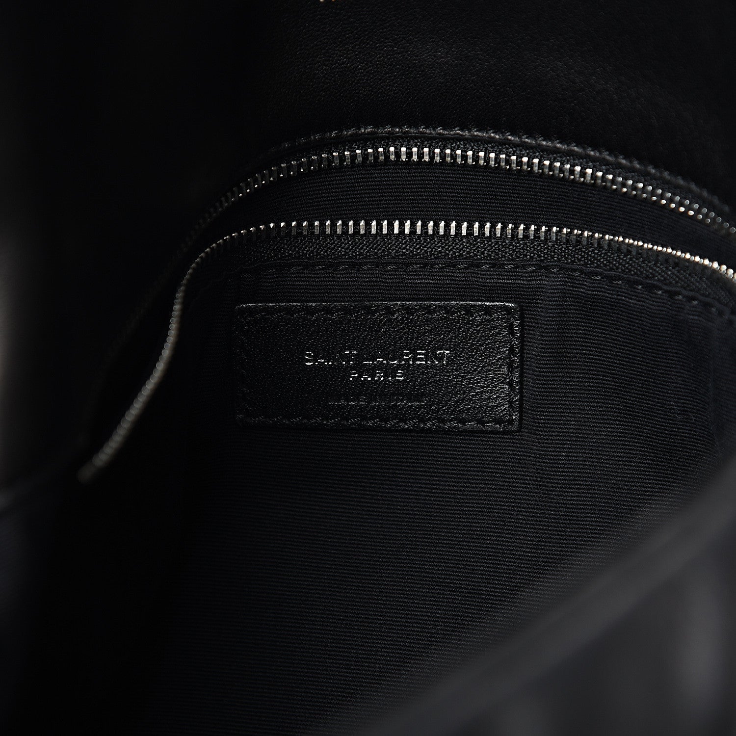 Saint Laurent Lambskin Quilted Medium Loulou Puffer Monogram Chain Satchel Black 5 of 11