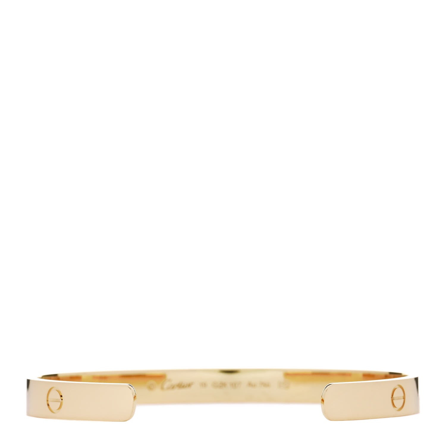 Cartier 18K Yellow Gold LOVE Cuff Bracelet 19 2 of 4
