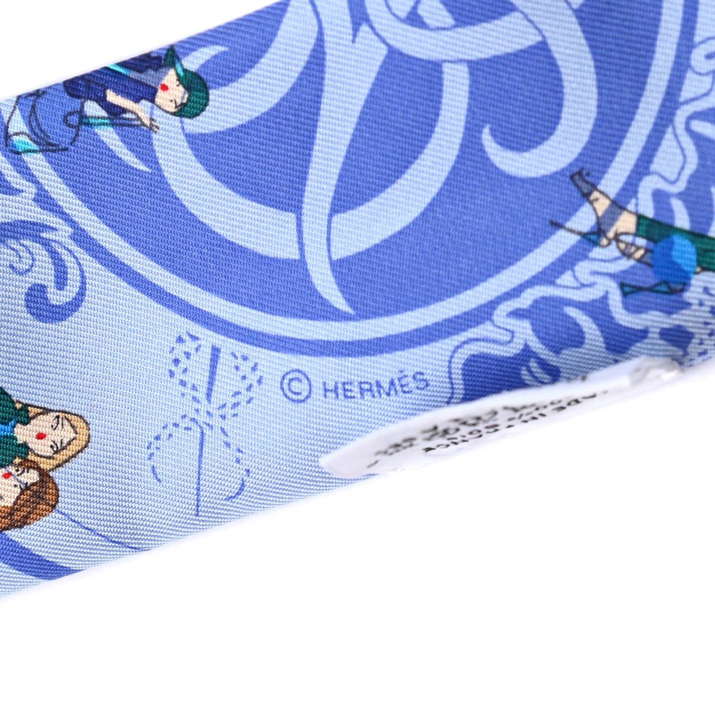 Silk Ex-Libris Les Parisiennes Twilly Ciel Turquoise Lavender