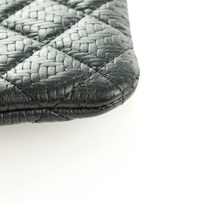 Chanel Woven Lambskin Quilted Cosmetic Pouch Black 9 of 9