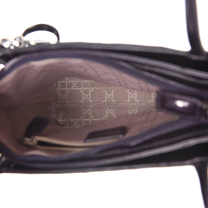 Christian Dior Nylon Cannage Shopper Tote Black Purple 5 of 11