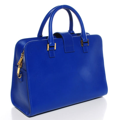 Saint Laurent Calfskin Small Monogram Cabas Blue 3 of 7