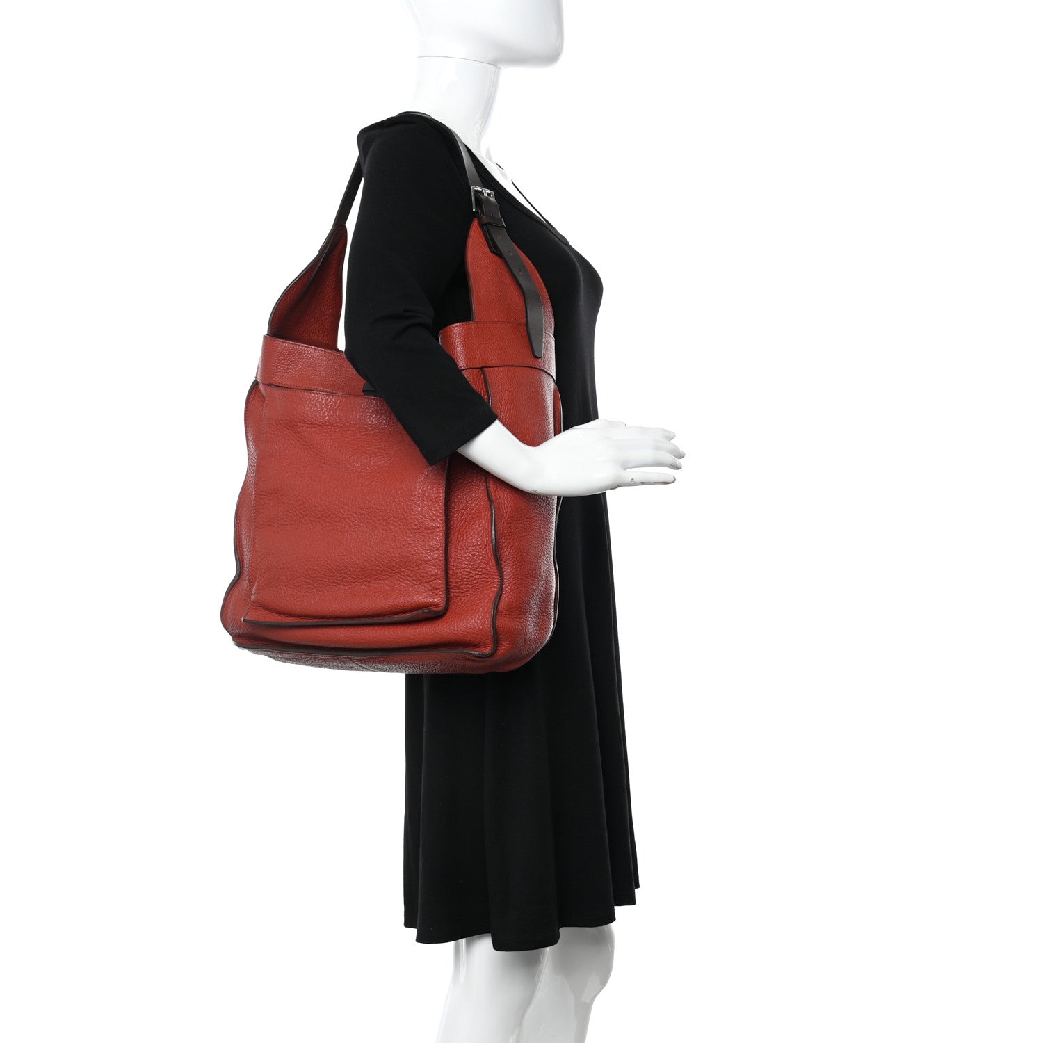 Hermes Taurillon Clemence Marwari GM Rouge Venetian 2 of 15