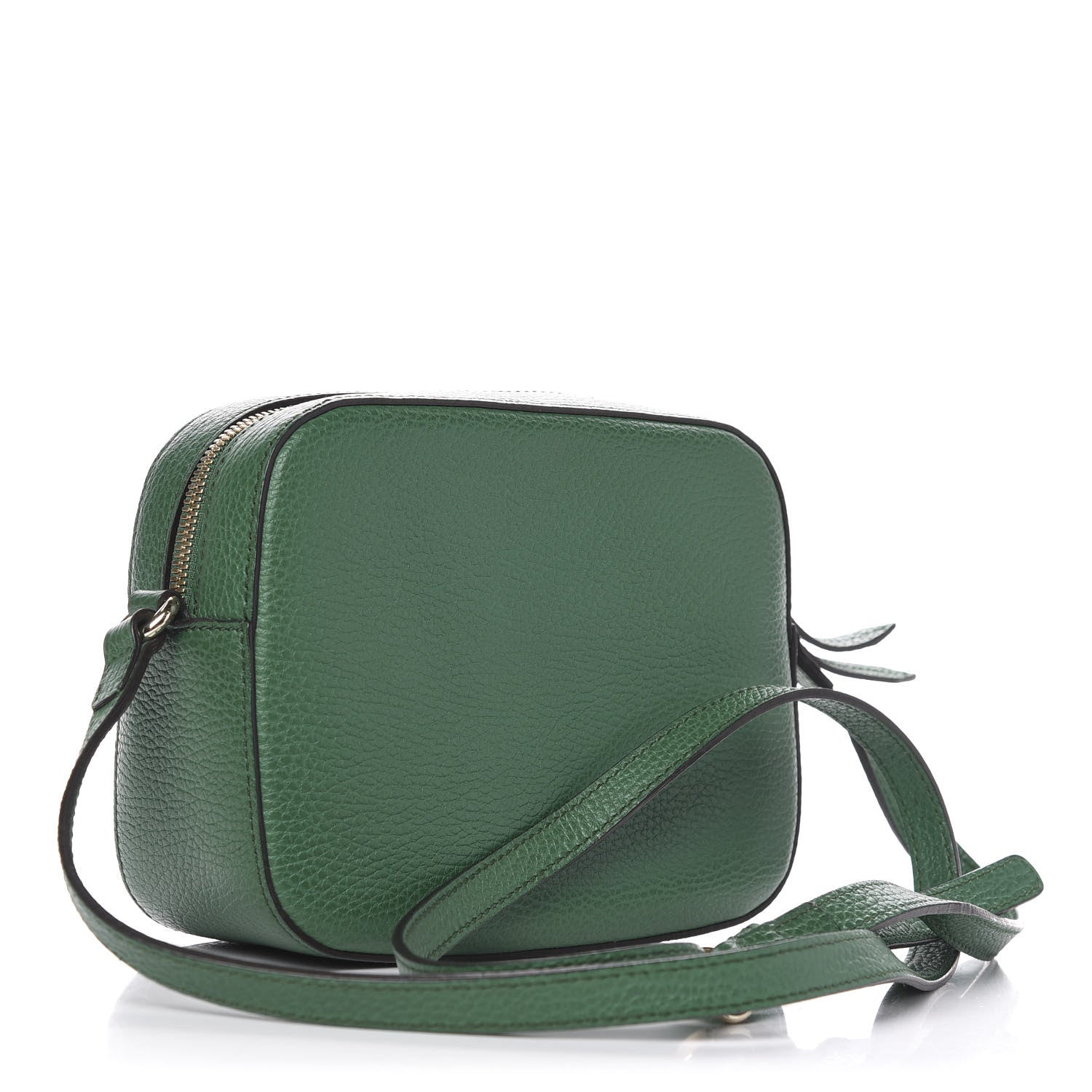Gucci Pebbled Calfskin Small Soho Disco Bag Emerald Green 3 of 11