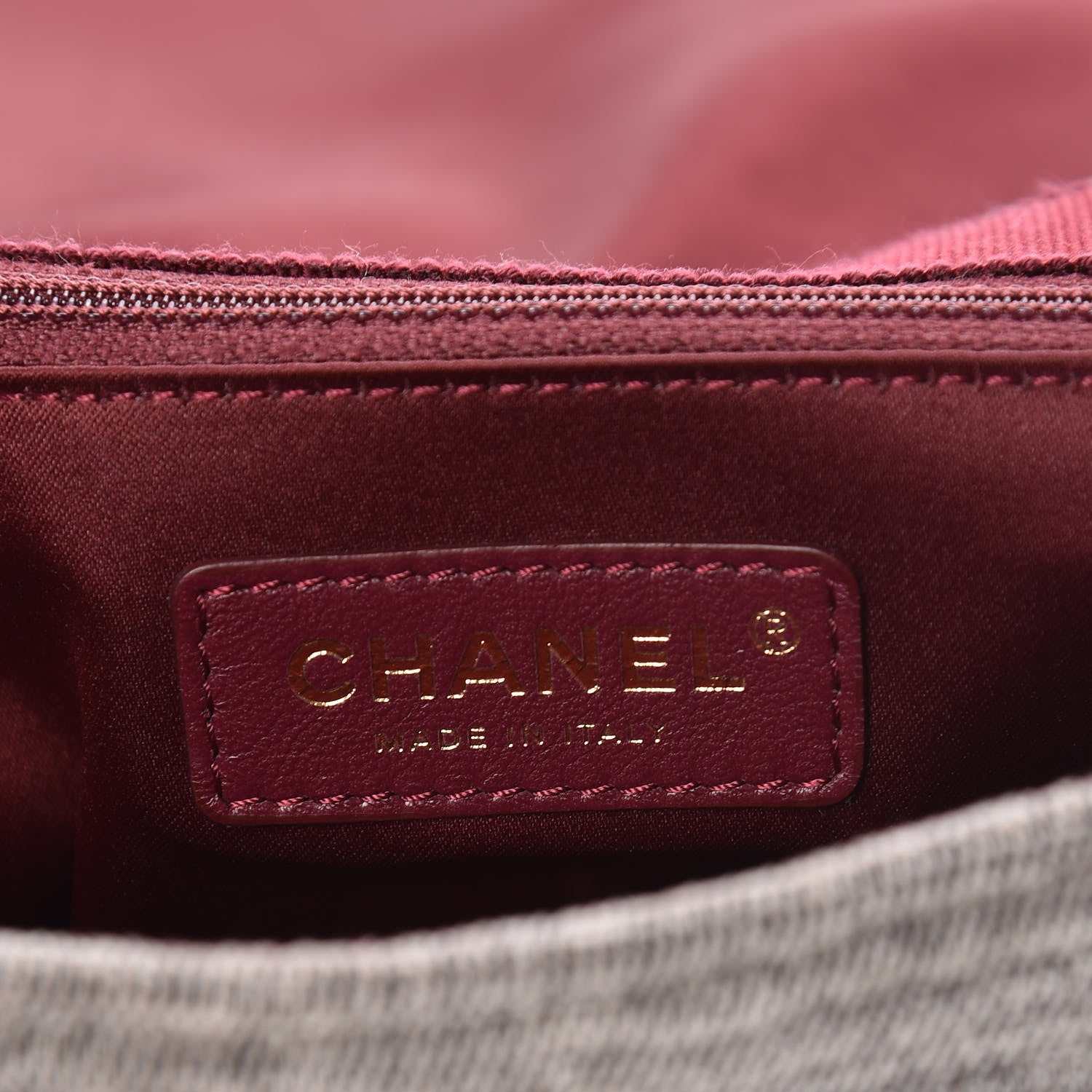 Chanel Wool Velvet Quilted Parisian Stroll Messenger Grey 6 of 12