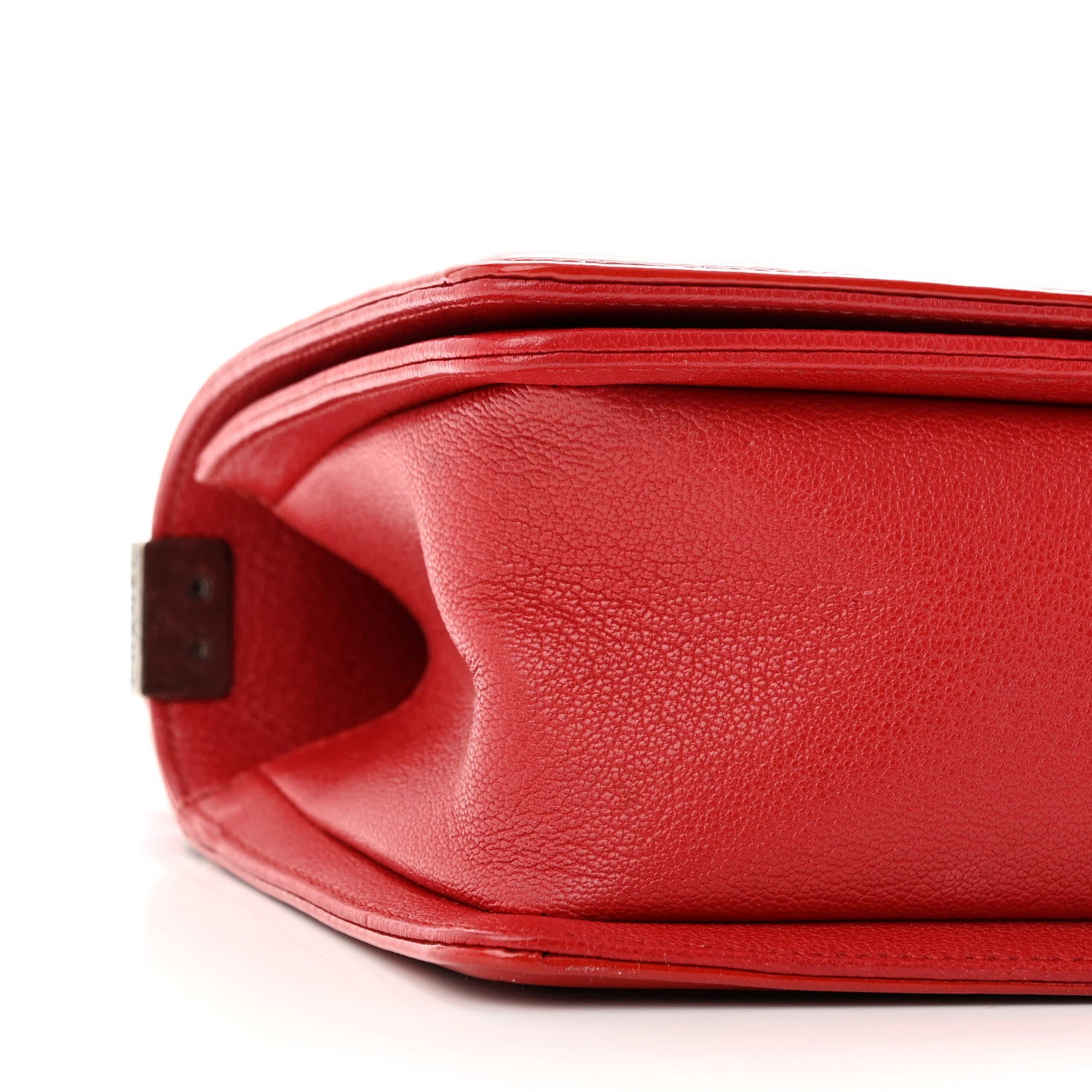 Chanel Goatskin Quilted Patent Medium Duo Boy Flap Red 9 of 10