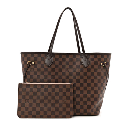Louis Vuitton Damier Ebene Neo Neverfull MM Rose Ballerine 3 of 13