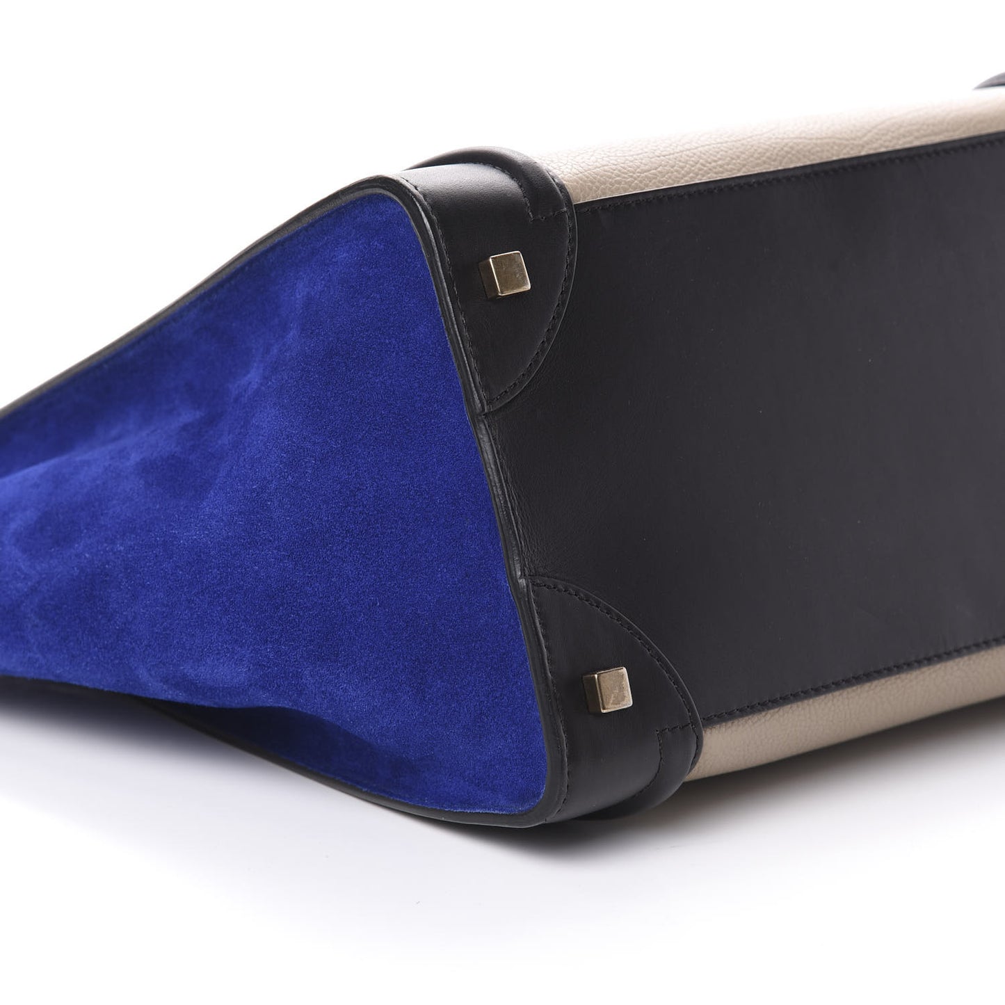 Elephant Calfskin Suede Mini Tri-Color Luggage Sand
