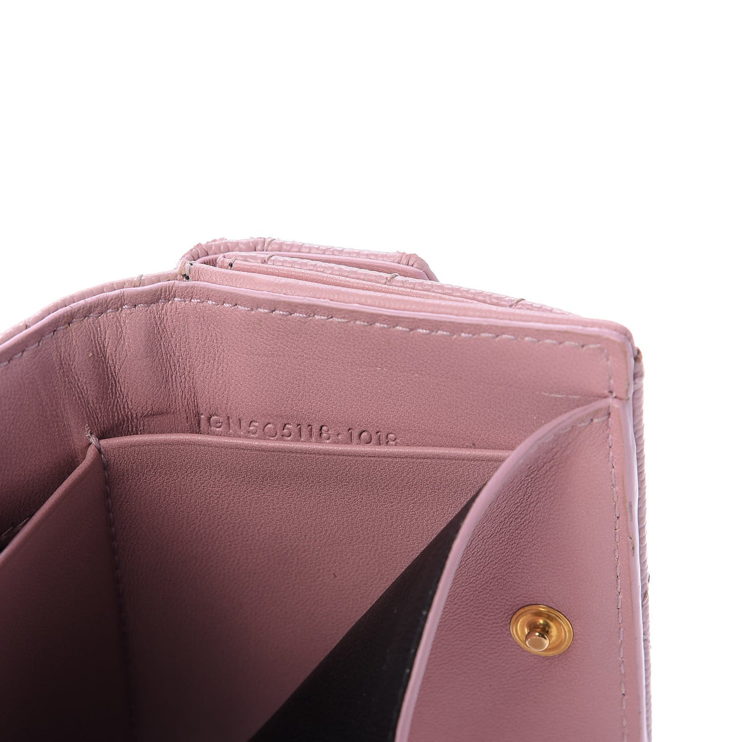 Grain De Poudre Matelasse Chevron Monogram Tiny Wallet Tender Pink