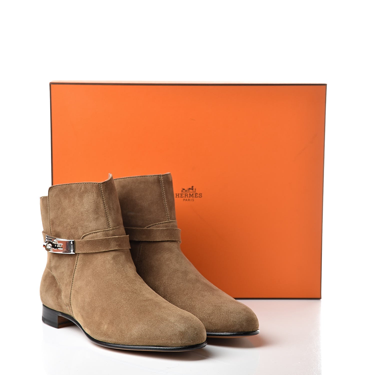 Hermes Suede Neo Low Boots 41 Ecorce 8 of 8