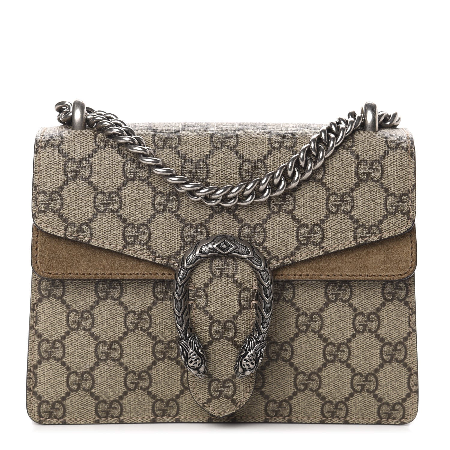 Gucci GG Supreme Monogram Mini Dionysus Shoulder Bag Taupe 1 of 14