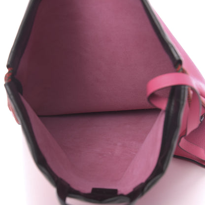 Gucci Grained Calfskin Logo Drawstring Backpack Box Pink Green Black 4 of 10