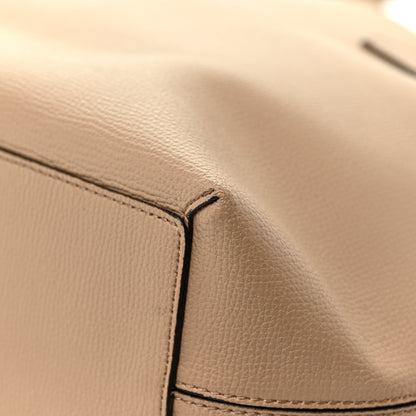 Burberry Grainy Calfskin Haymarket Check Medium Reversible Tote Camel 21 of 24