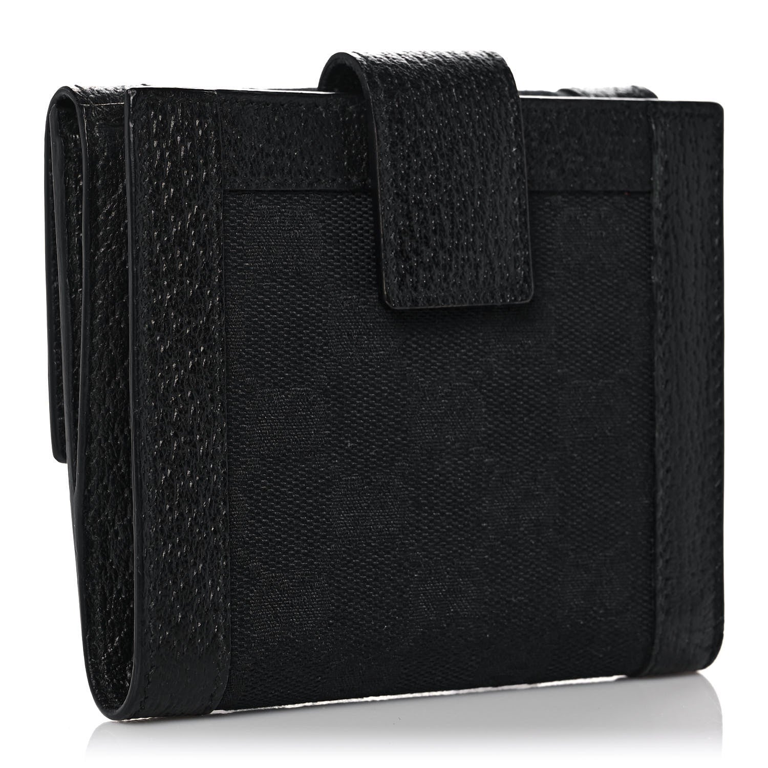 Gucci Monogram Charmy French Flap Wallet Black 3 of 10