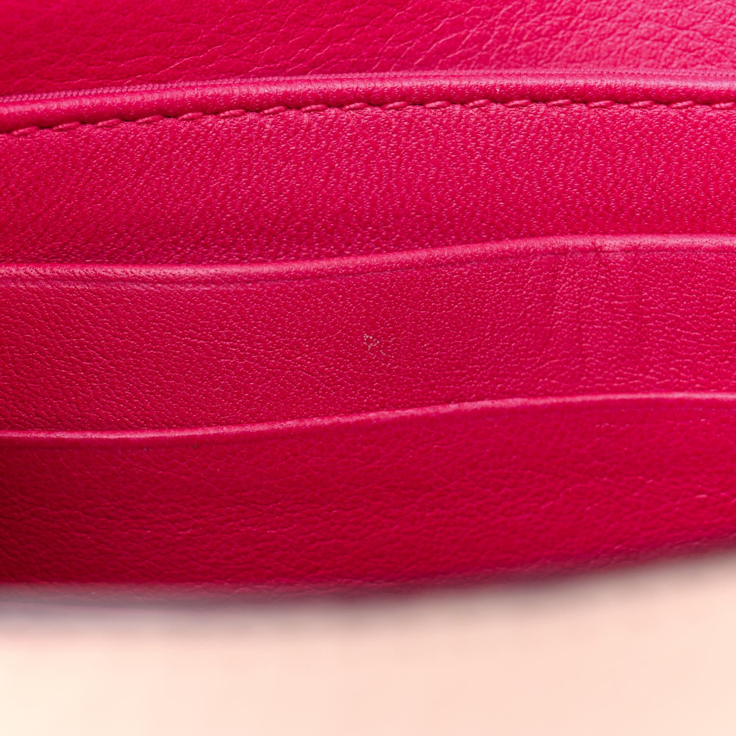 Christian Dior CHRISTIAN DIOR Bullcalf Diorissimo Promenade Envelope Pouch Fuchsia Rose Poudre 11 of 15