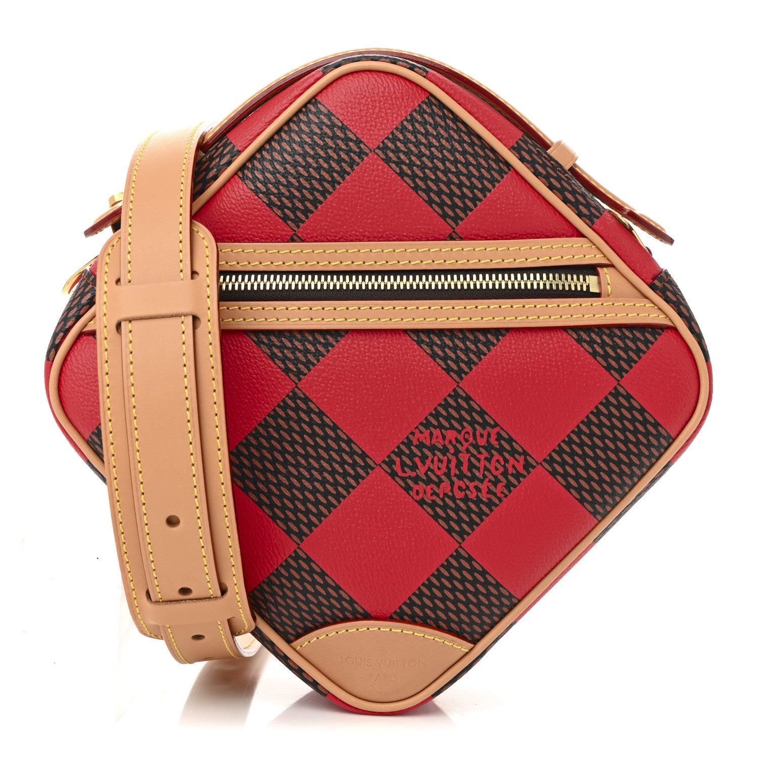 Louis Vuitton Damier Pop Chess Messenger Red 1 of 10