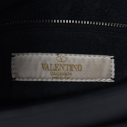 Valentino Garavani Alce Calfskin My Rockstud Rolling Frame Bag Black 6 of 9