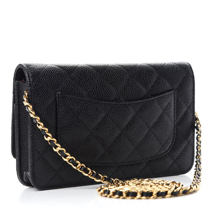 Chanel Caviar Quilted Wallet On Chain WOC Black 3 of 10