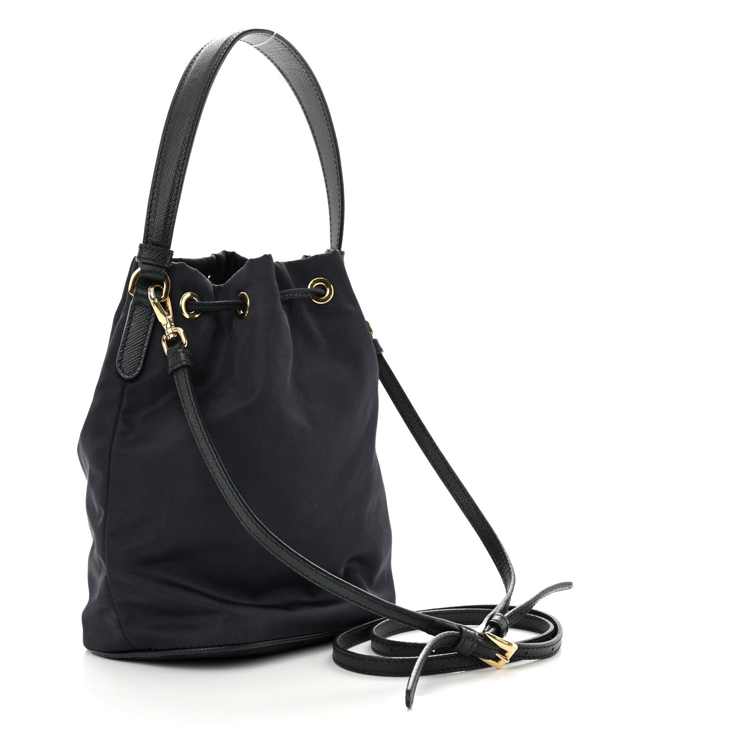 Prada Re-Nylon Saffiano Mini Re-Edition 1978 Bucket Bag Navy 3 of 9
