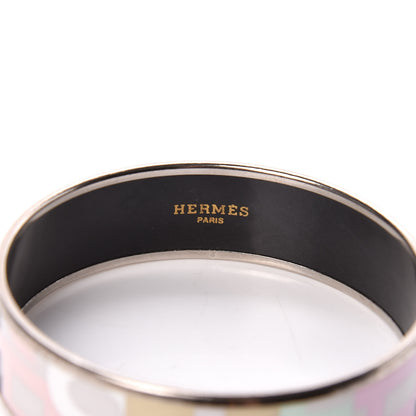 Hermes Enamel Printed Wide Capitales Bracelet 65 4 of 5
