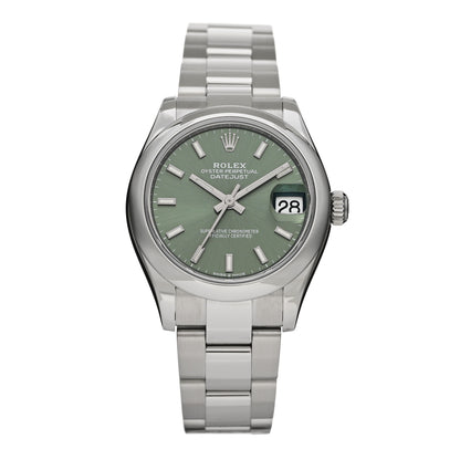 Rolex Stainless Steel 31mm Oyster Perpetual Datejust Watch Mint Green 278240 1 of 5