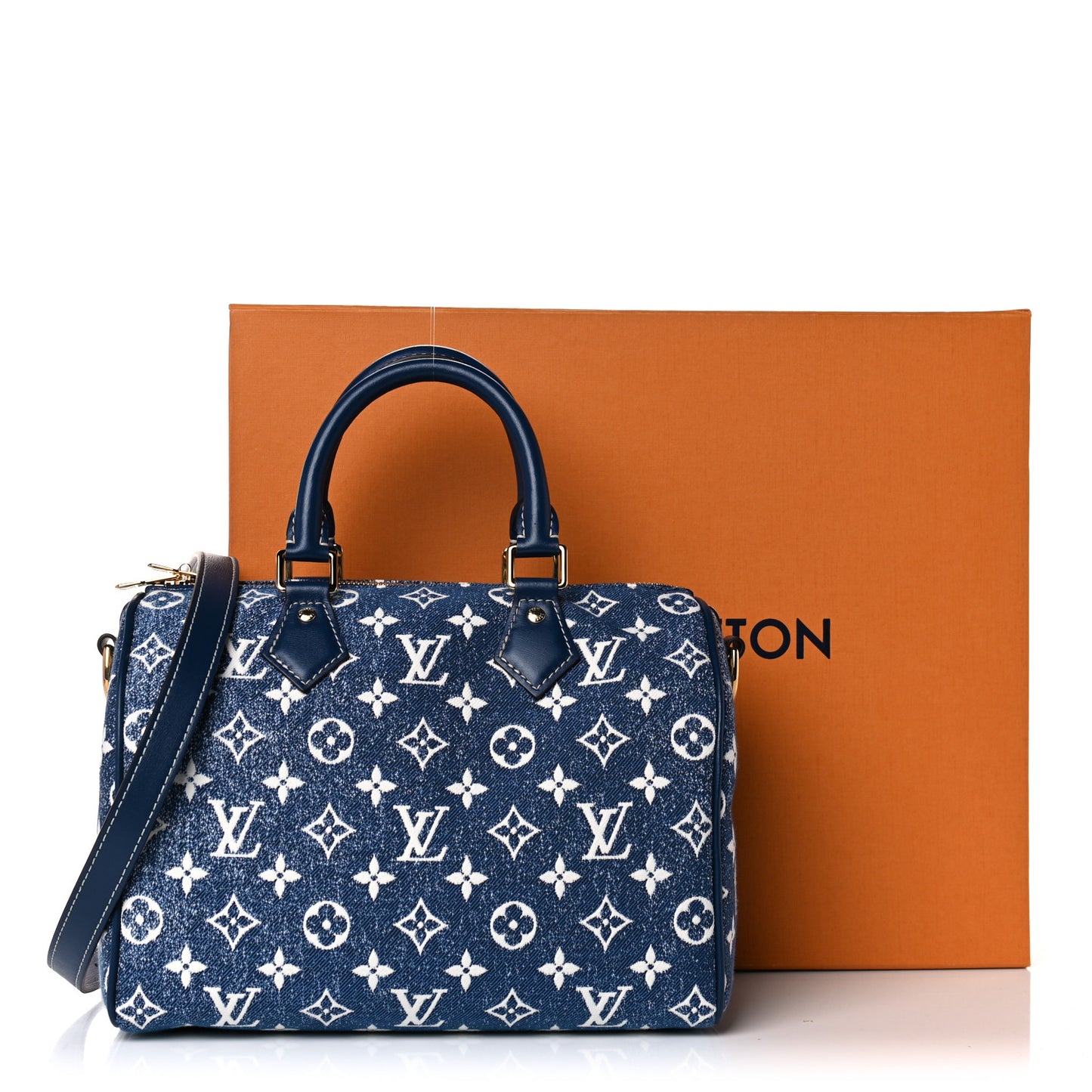 Monogram Jacquard Denim Speedy Bandouliere 25 Bleu