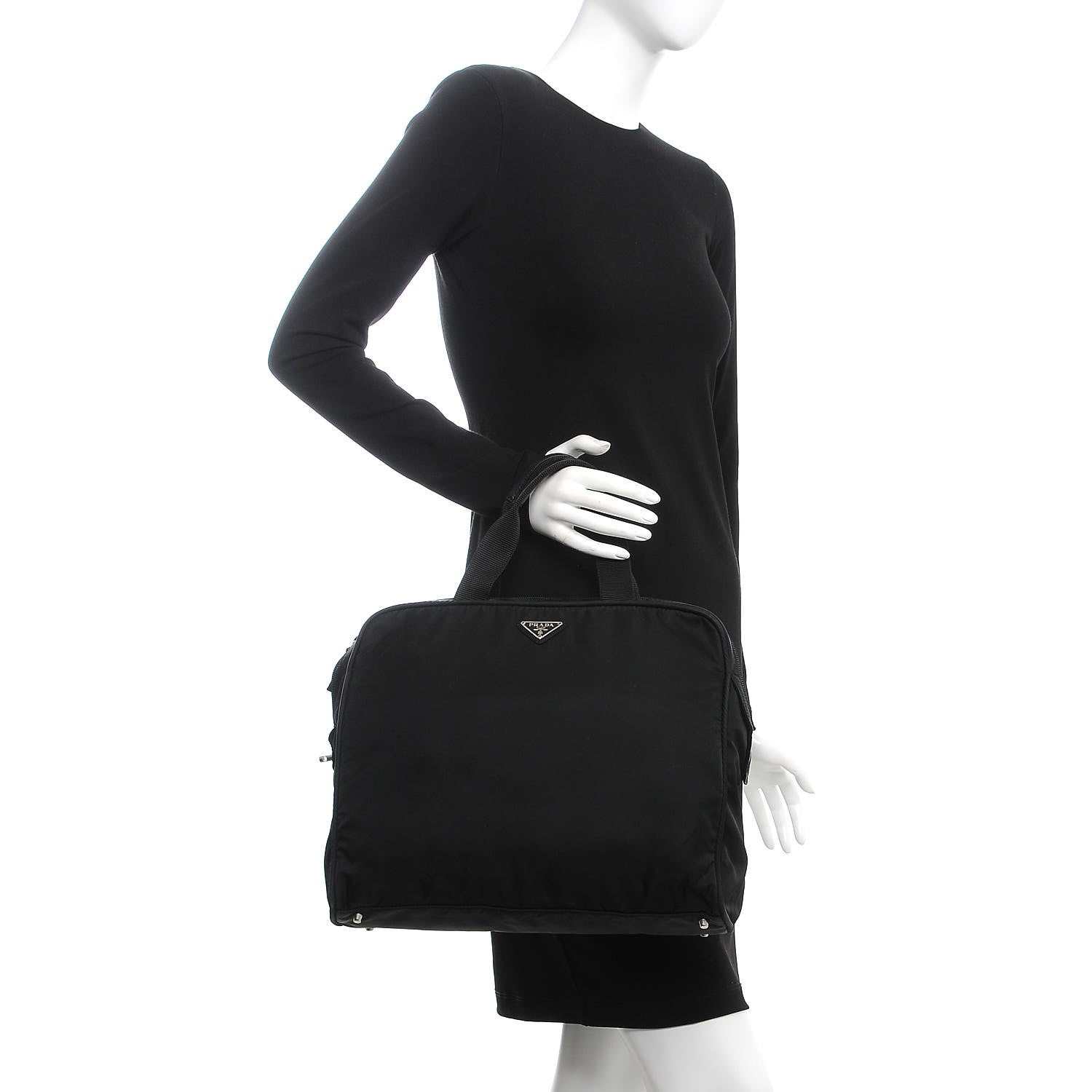 Prada Tessuto Nylon Briefcase Nero Black 2 of 9