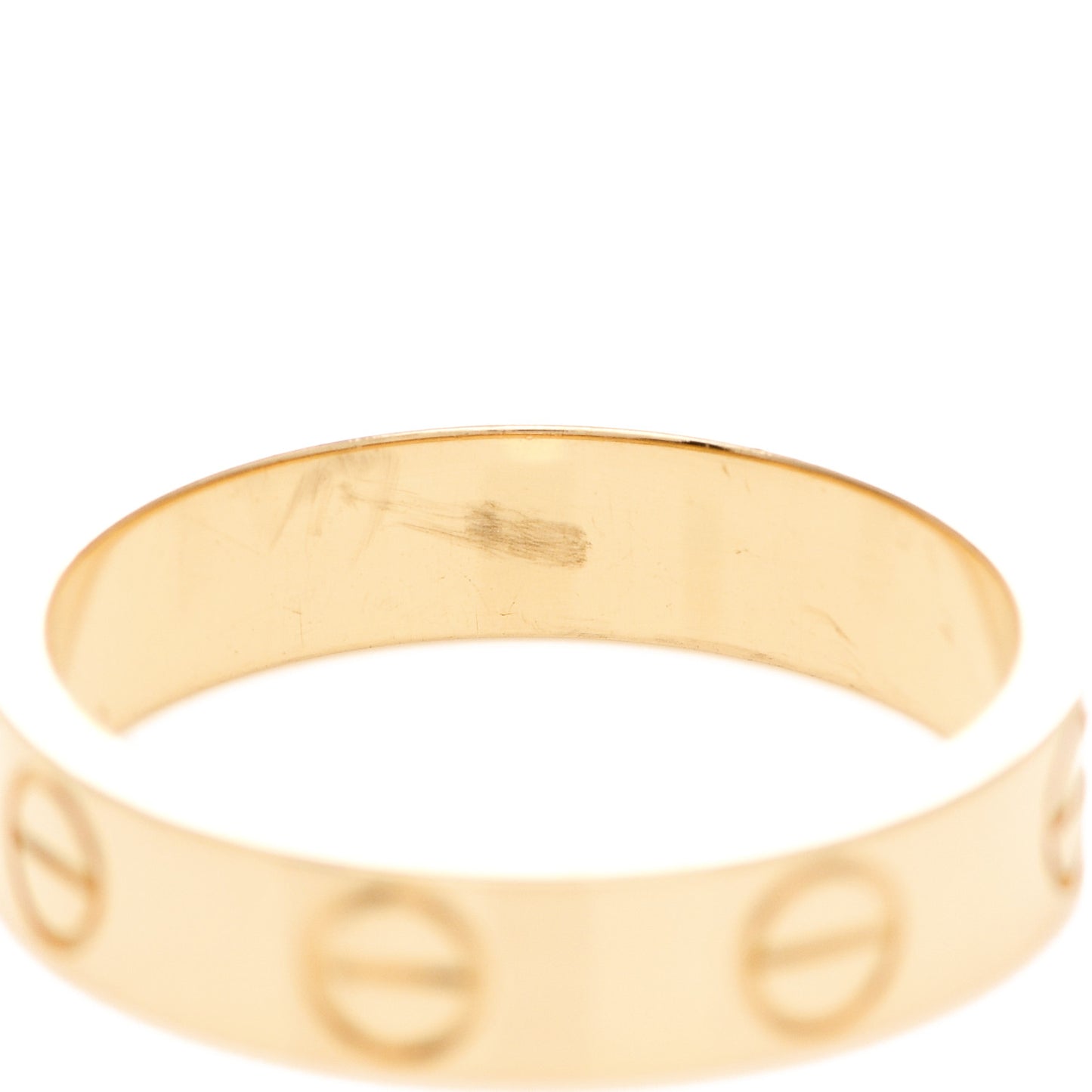 18K Yellow Gold 3.5mm LOVE Wedding Band Ring 46 3.75