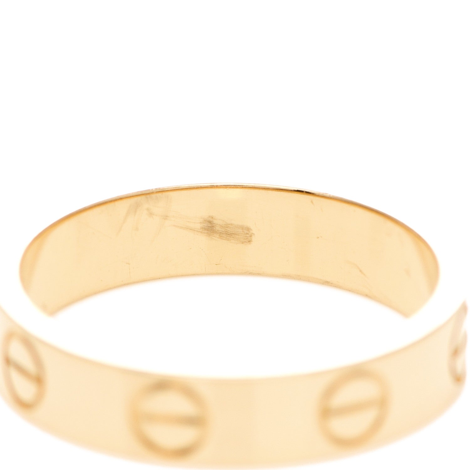Cartier 18K Yellow Gold 3.5mm LOVE Wedding Band Ring 46 3.75 6 of 6
