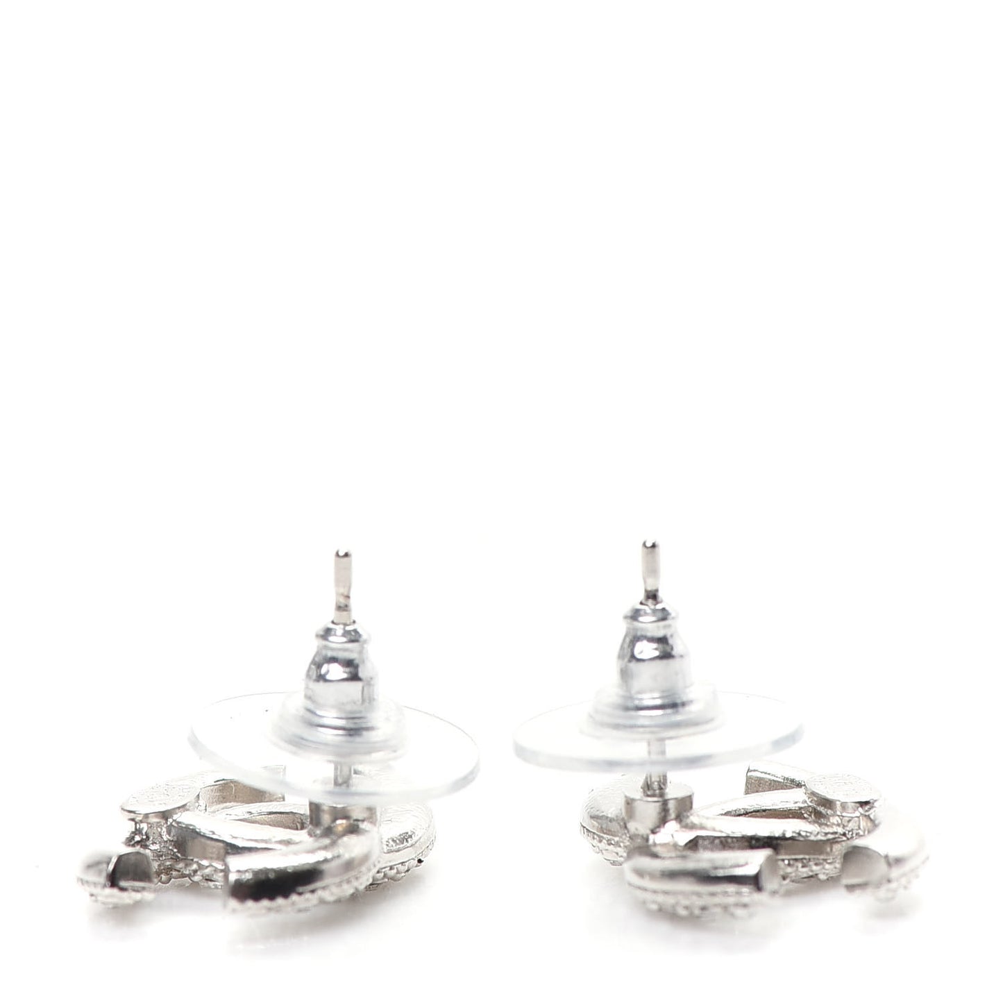 Crystal CC Earrings Silver