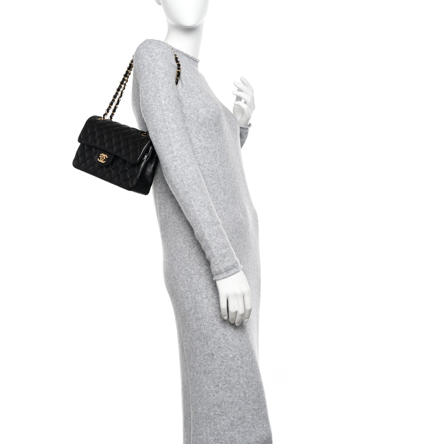 Chanel Lambskin Quilted Small Double Flap Black 2 of 11