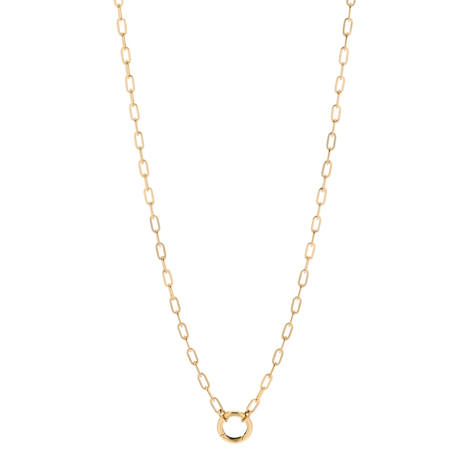 Foundrae 18K Yellow Gold Refined Open Clip Chain Necklace 1 of 4
