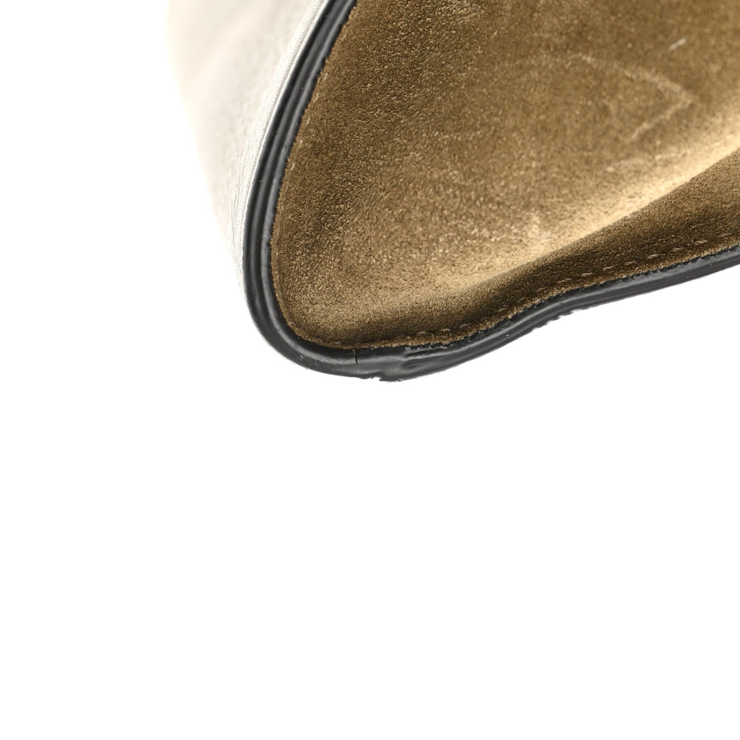 Drummed Calfskin Suede Medium Trapeze Souris