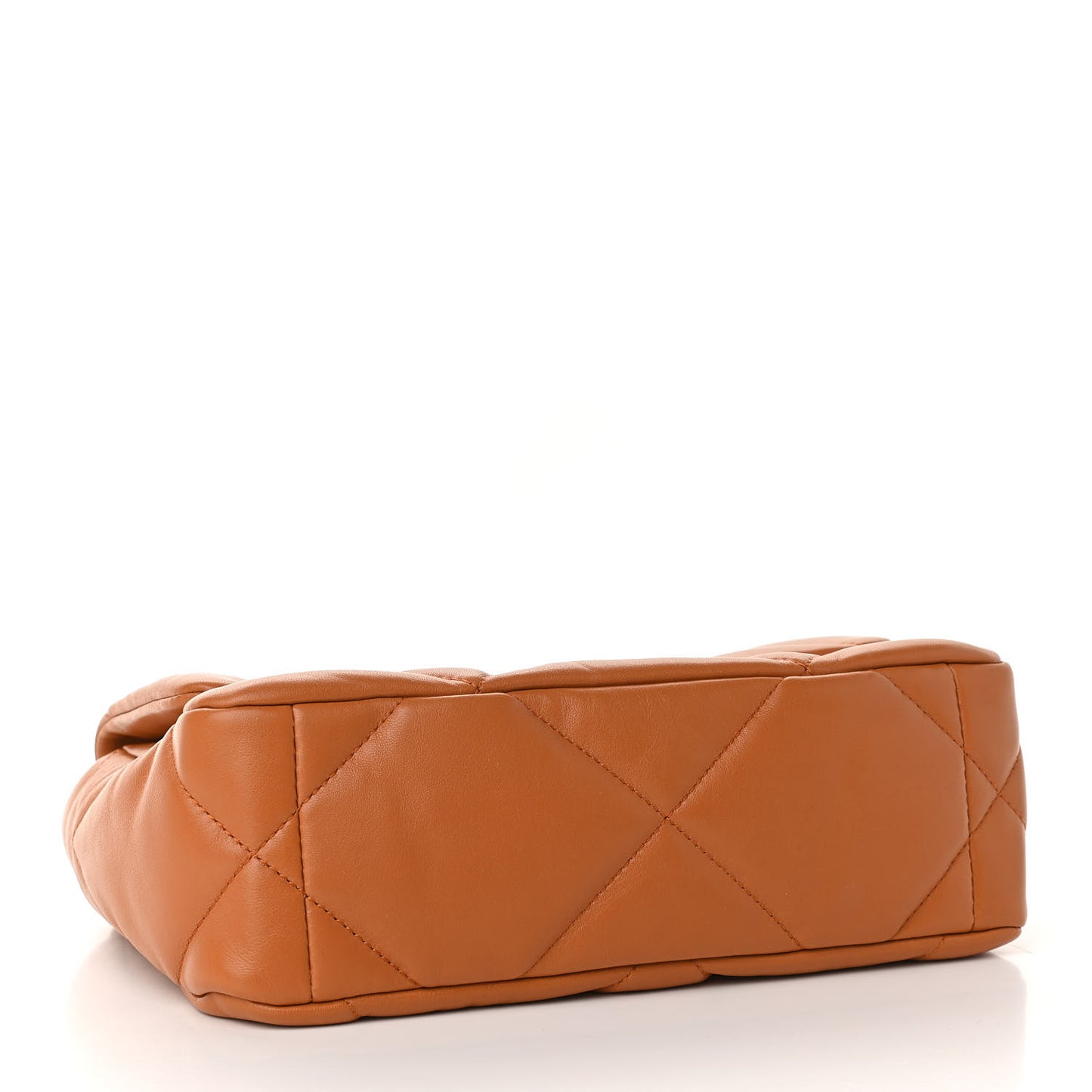 Lambskin Quilted Medium Chanel 19 Flap Light Brown